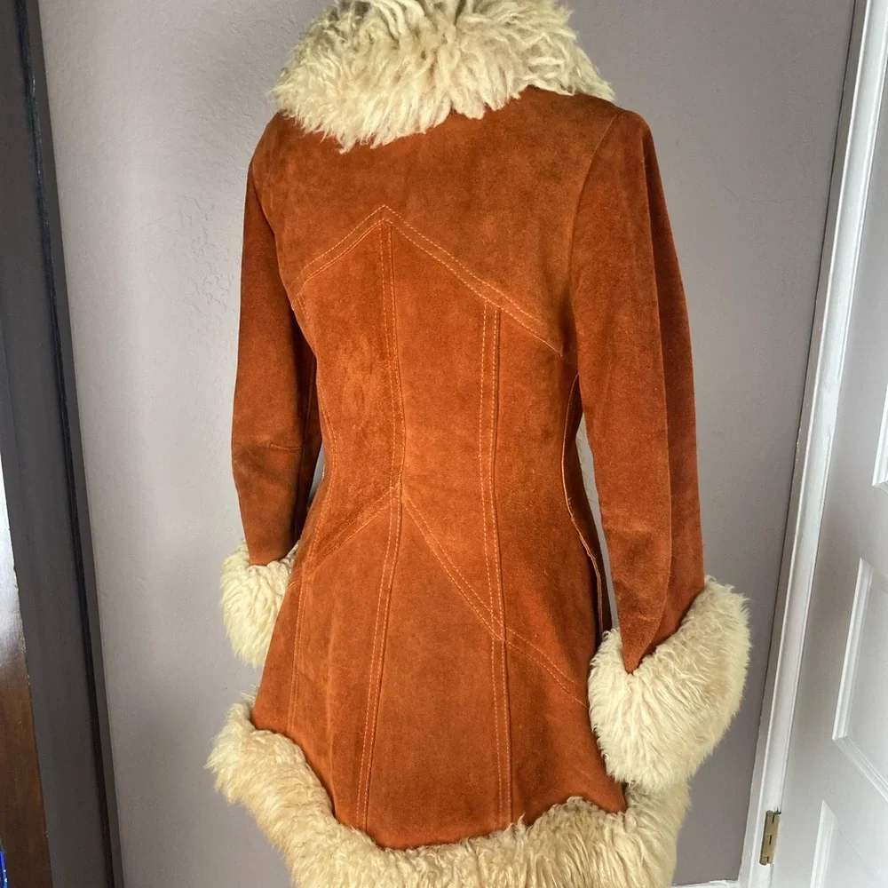 1960s / 1970s Gastown Suede and Shearling Penny Lane Coat - S/M - Picture 7 of 16